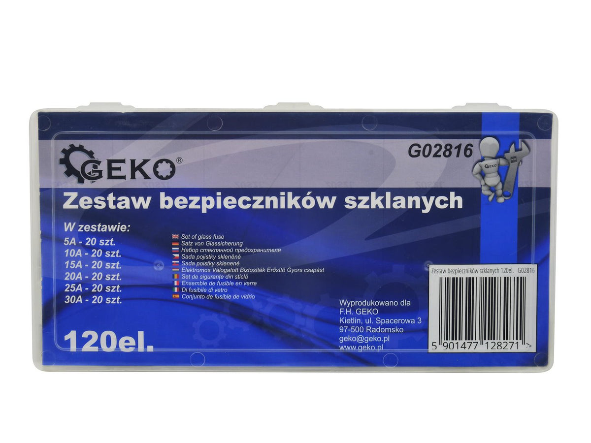 120-piece set of glass fuses