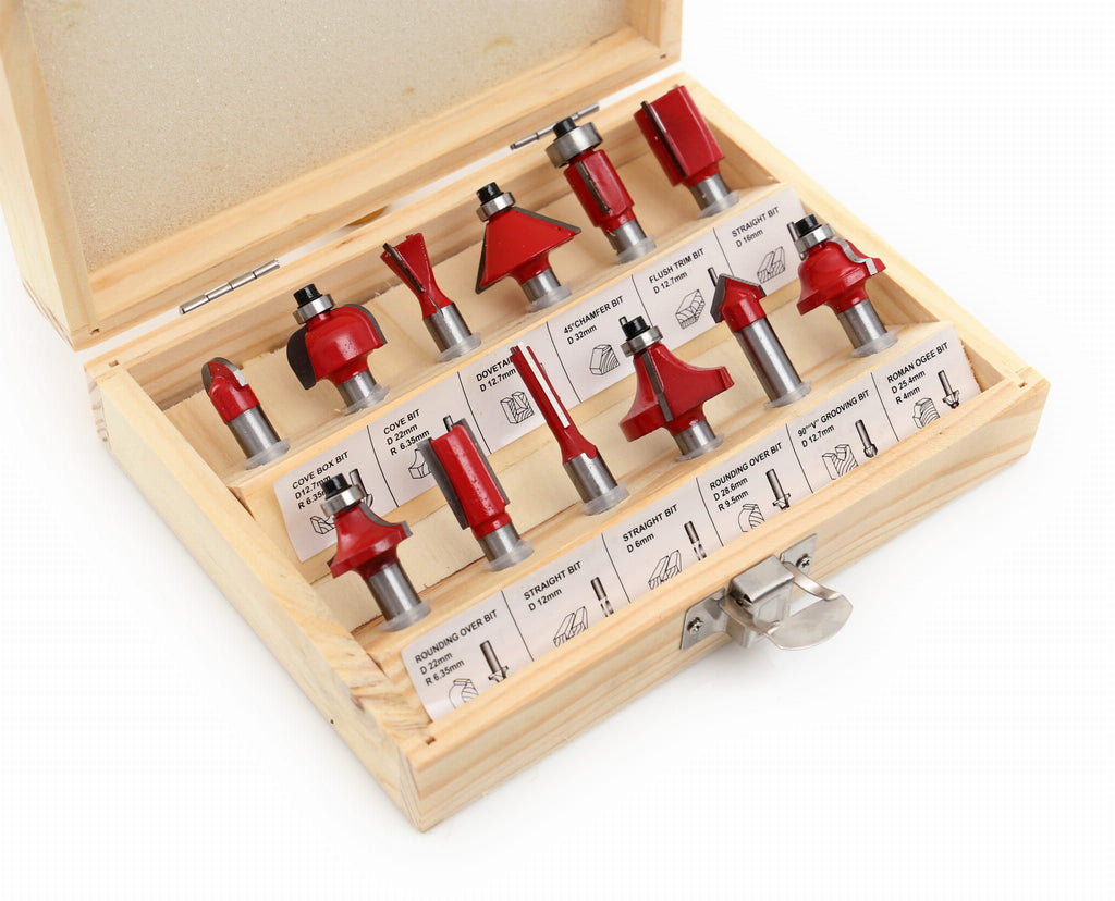 WOOD ROUTER BITS 12PCS KD10282 (D20)