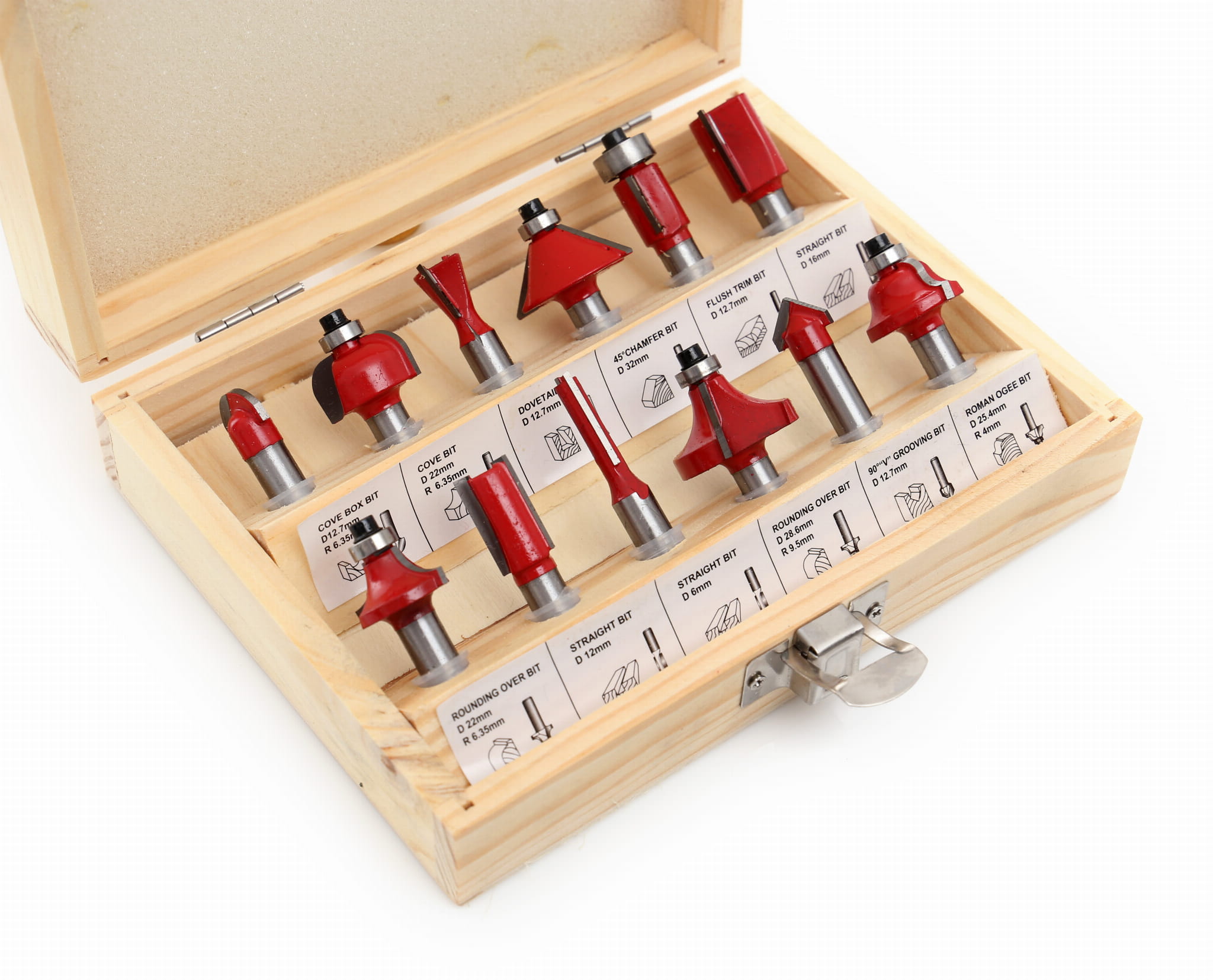 WOOD ROUTER BITS 12PCS KD10282 (D20)