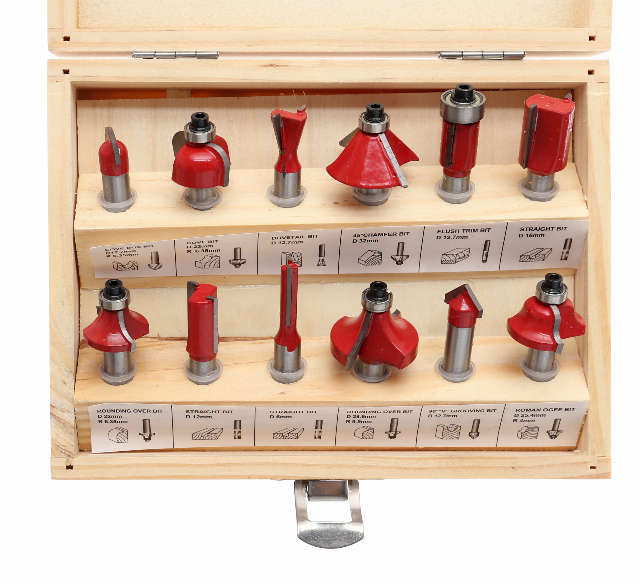 WOOD ROUTER BITS 12PCS KD10282 (D20)