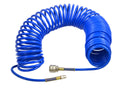 PU Air Hose 5x8 mm, 15 m, with Standard Quick Connectors, Blue