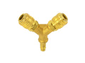 Air tee separator with 1/2" quick connectors