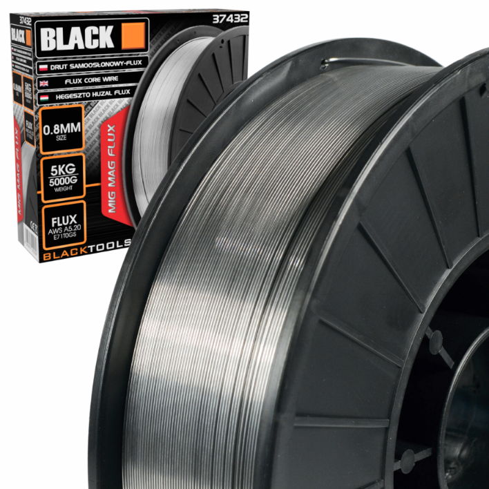 Isekaitsev keevitustraat 0.8mm 5kg täitemetall Must