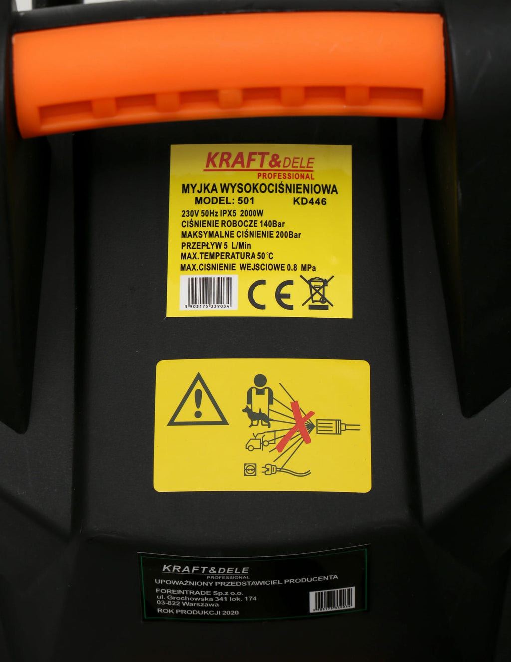 KRAFT&DELE survepesur 2000 W 200 bar KD446