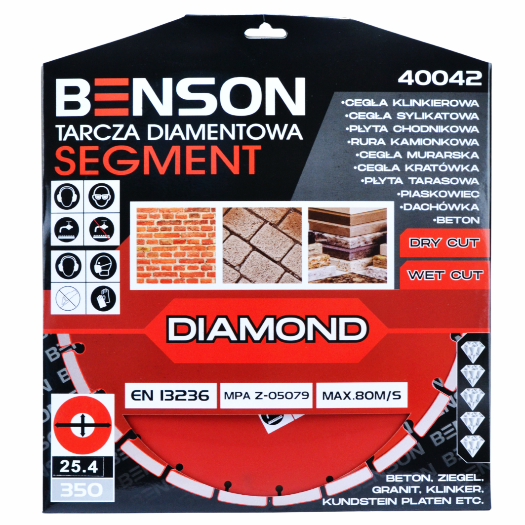 Benson teemantketas 350x25.4 tellisele, betoonile, liivakivile, katusekivile ja sillutuskivile