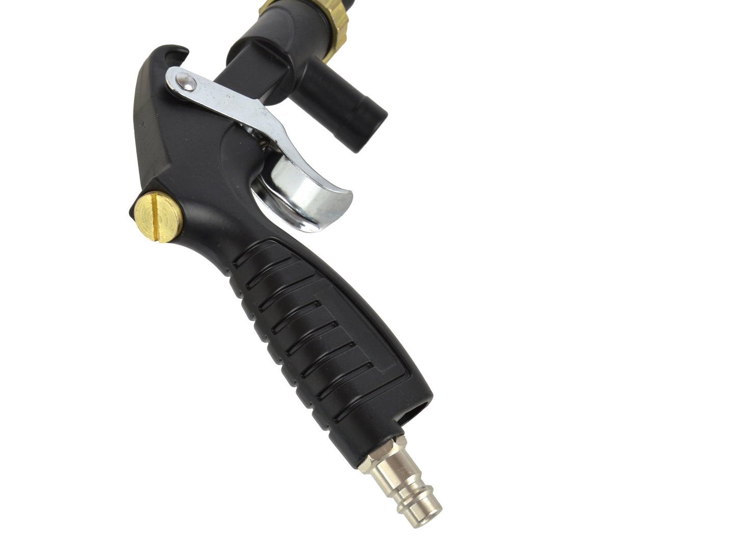 Sandblasting gun with metal and ceramic nozzles and suction hose