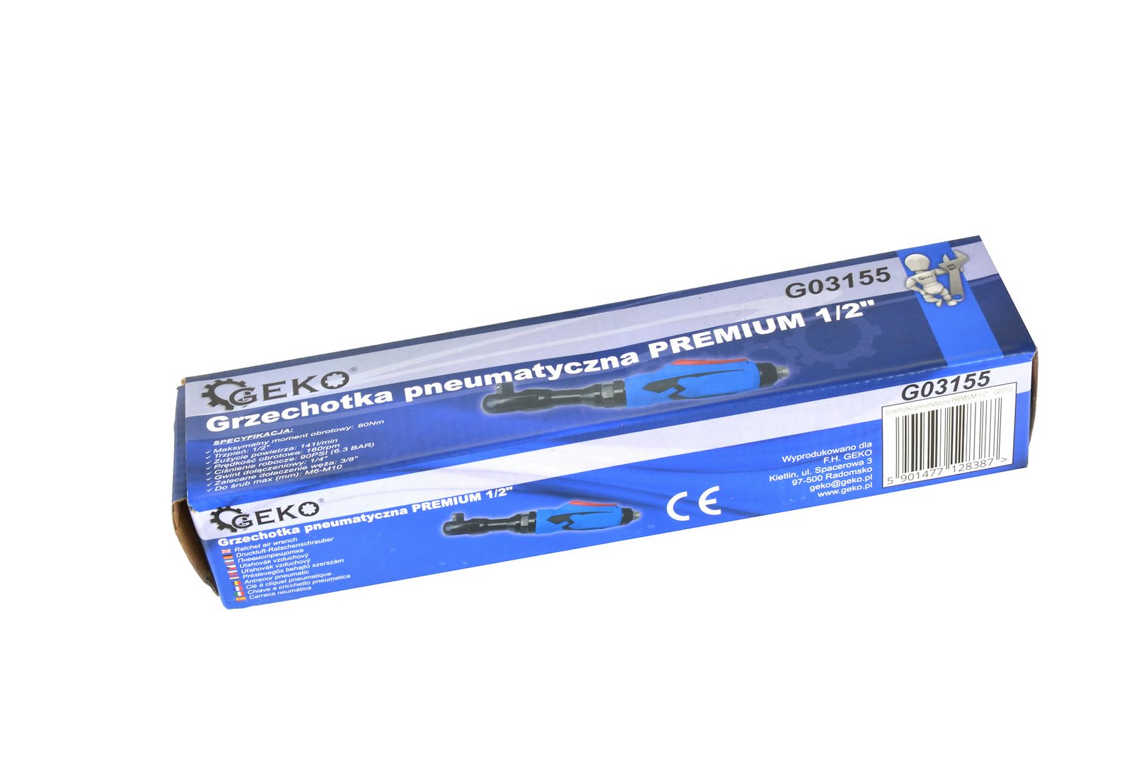 GEKO Premium 1/2" Air Ratchet Wrench