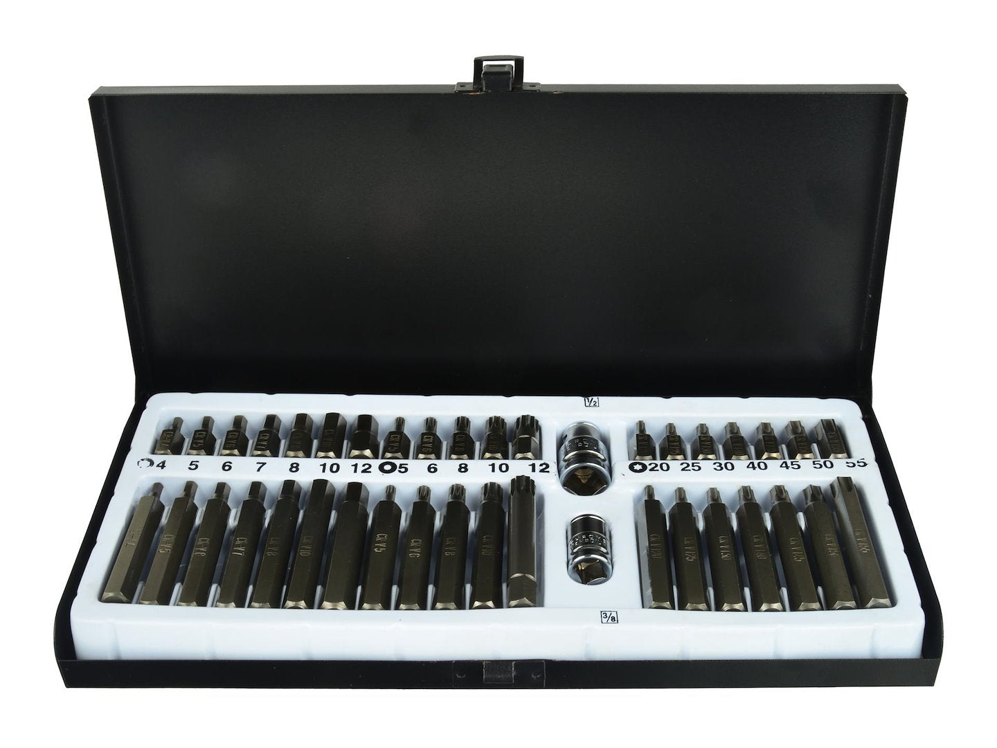 40-piece Hex, Spline & Torx Bit Set in Metal Box