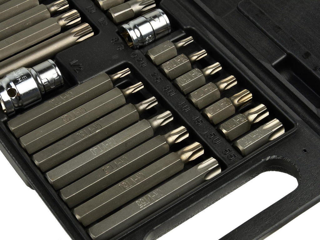 41-piece Hex, Spline & Torx Bit Set in Plastic Box