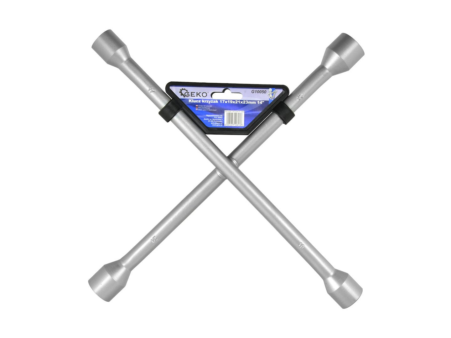 Cross-rim wrench, chrome-plated, 17/19/21/22 mm, 14"
