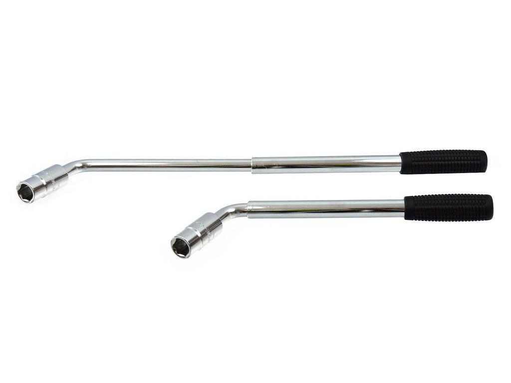 L-type wrench with 17x19 mm and 21x23 mm sockets