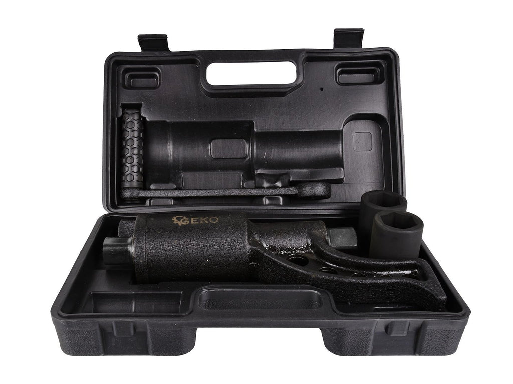 Labor-saving black wrench with 32 mm and 33 mm sockets