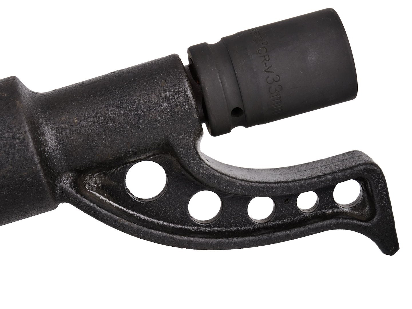Labor-saving black wrench with 32 mm and 33 mm sockets