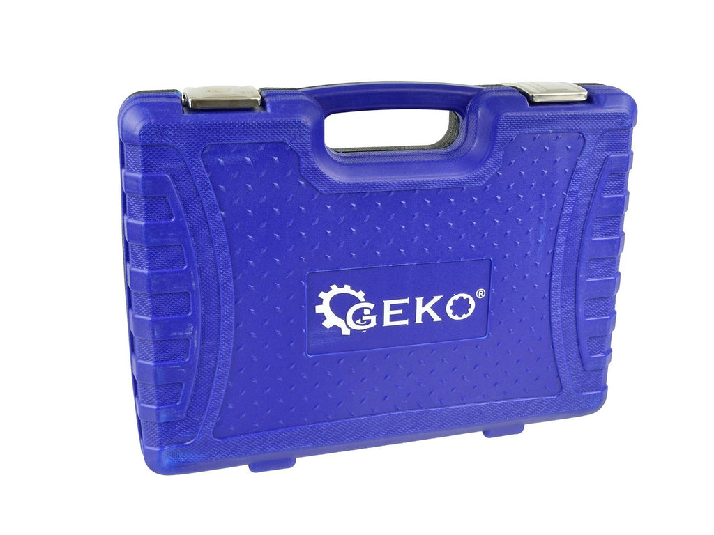 GEKO Mechanics Tool Set, Polished CrV, 108 pcs, 1/2" & 1/4" Drive