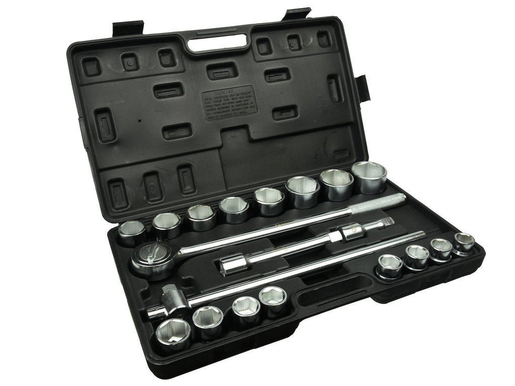 6-Point Socket Set, 3/4" Drive, 19–50 mm, 21 pcs