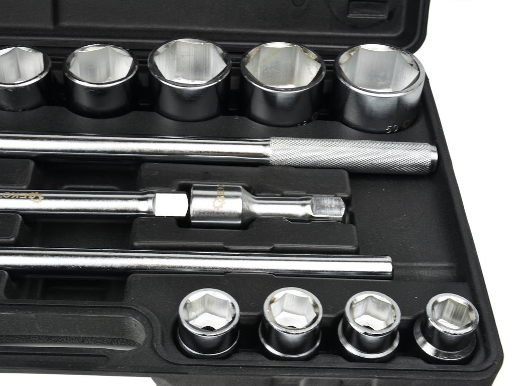 6-Point Socket Set, 3/4" Drive, 19–50 mm, 21 pcs
