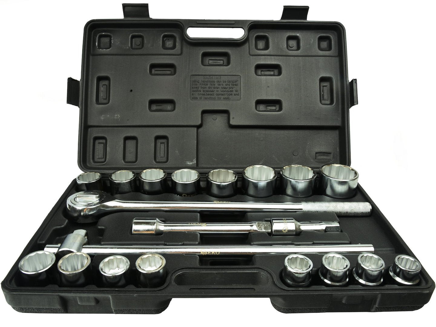 12-Point Socket Set, 3/4" Drive, 19-50 mm, 21 pcs