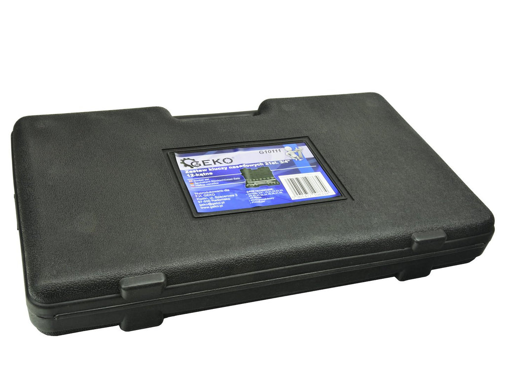 12-Point Socket Set, 3/4" Drive, 19-50 mm, 21 pcs