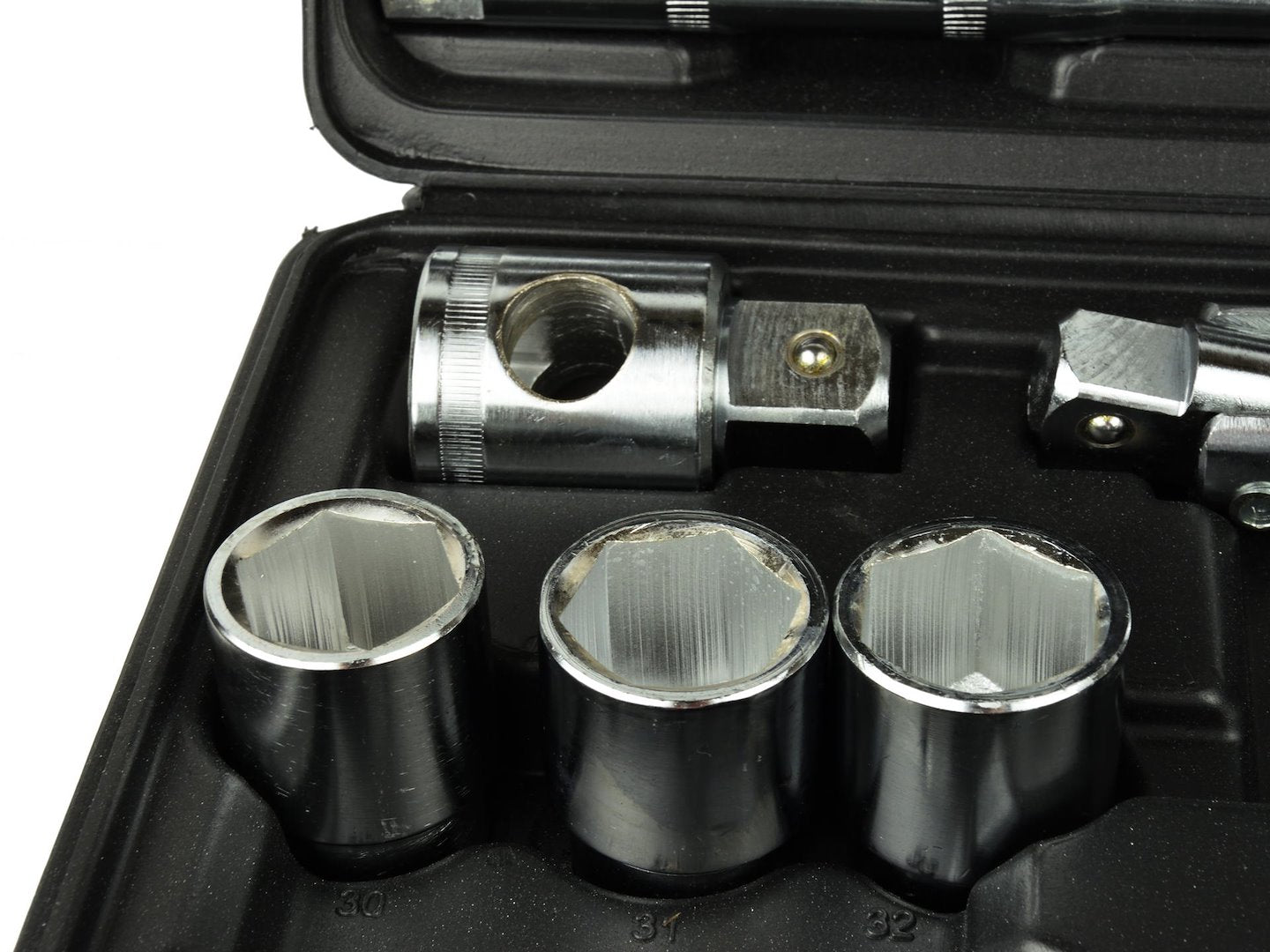 6-Point Socket Set, 3/4" & 1" Drive, 21-65 mm, 26 pcs