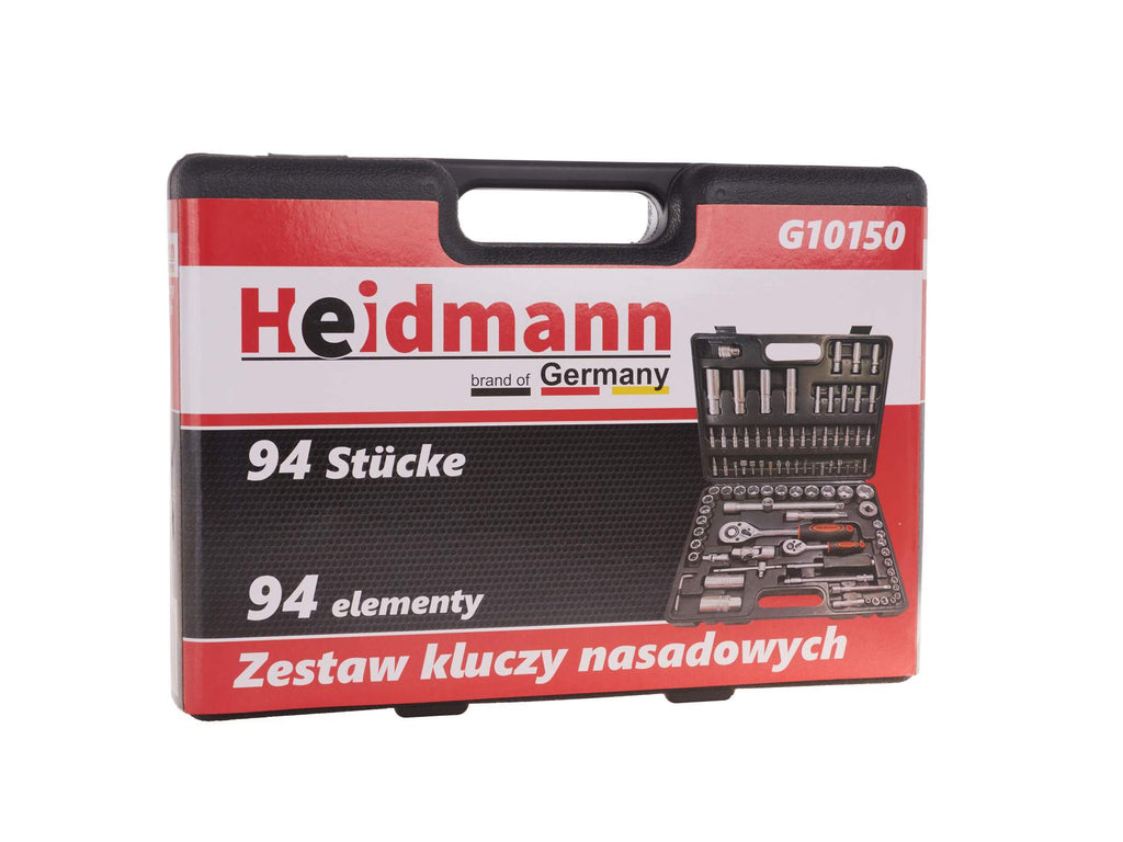 94-Piece Socket Set with 1/2" and 1/4" Drive Ratchets, Adapters and Extensions