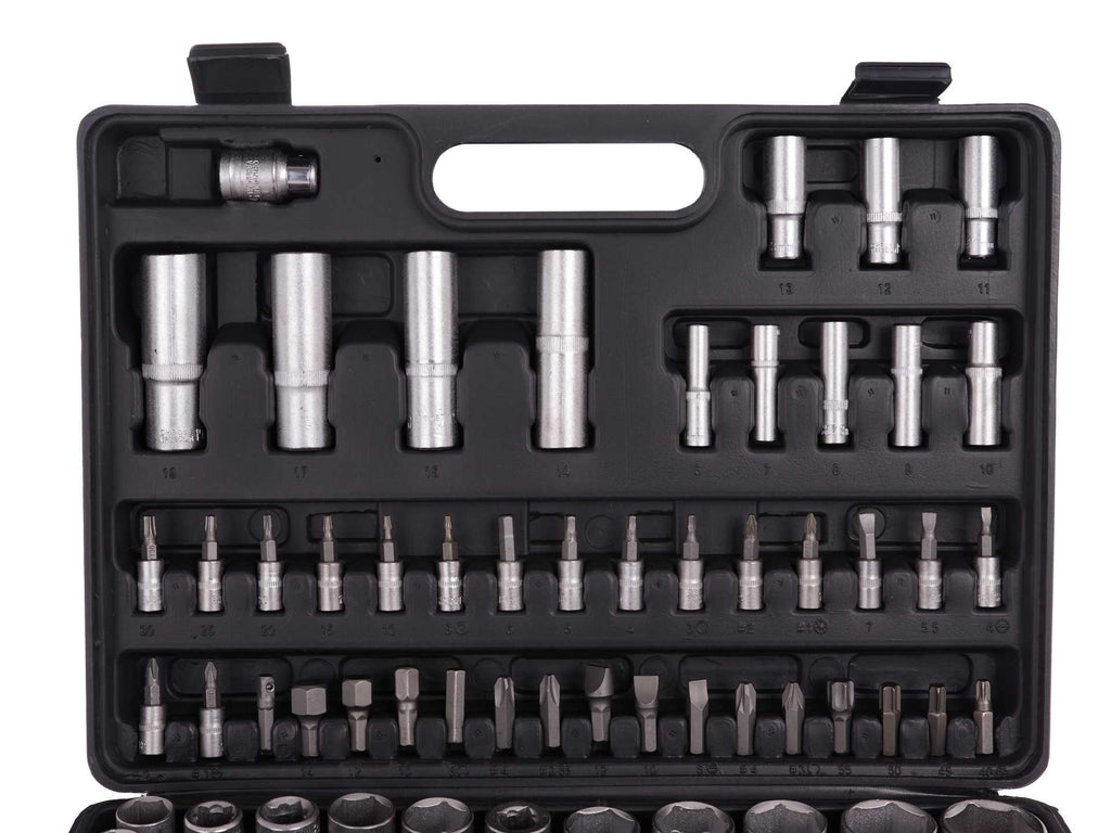 94-Piece Socket Set with 1/2" and 1/4" Drive Ratchets, Adapters and Extensions