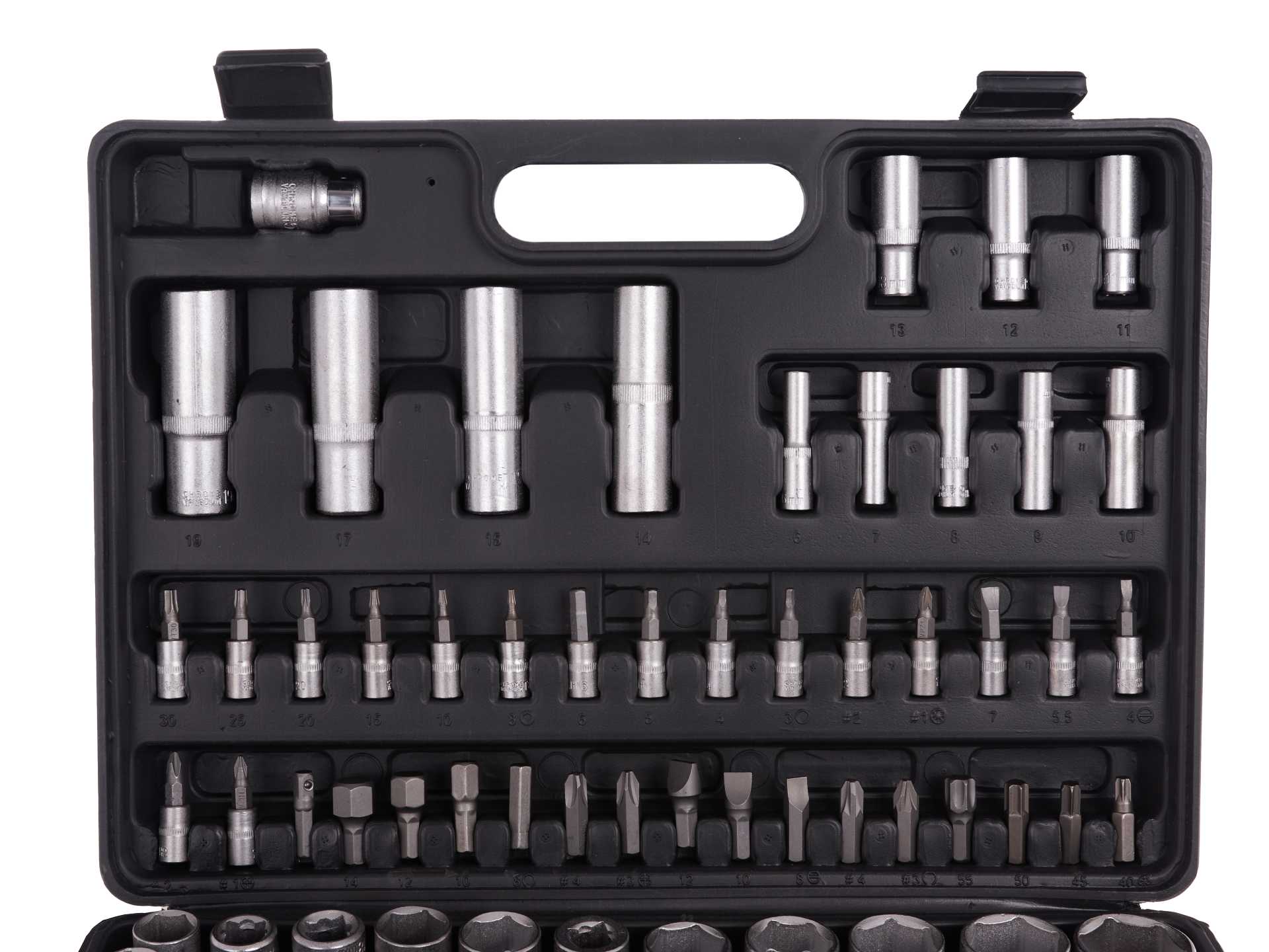 94-Piece Socket Set with 1/2" and 1/4" Drive Ratchets, Adapters and Extensions