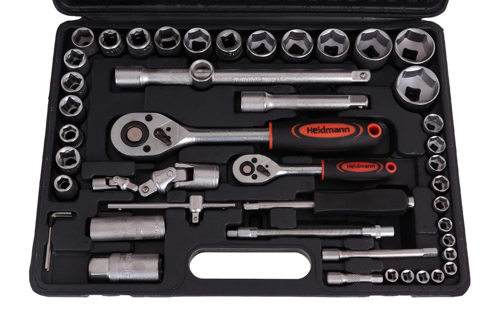 94-Piece Socket Set with 1/2" and 1/4" Drive Ratchets, Adapters and Extensions