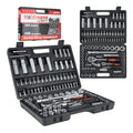 108-piece Socket Set with 1/2" and 1/4" Drives, Ratchets, Adapters and Extensions