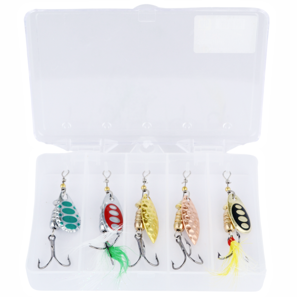 5 tk mitmevärvilised 4g Hokkaido spinninglandid karbis