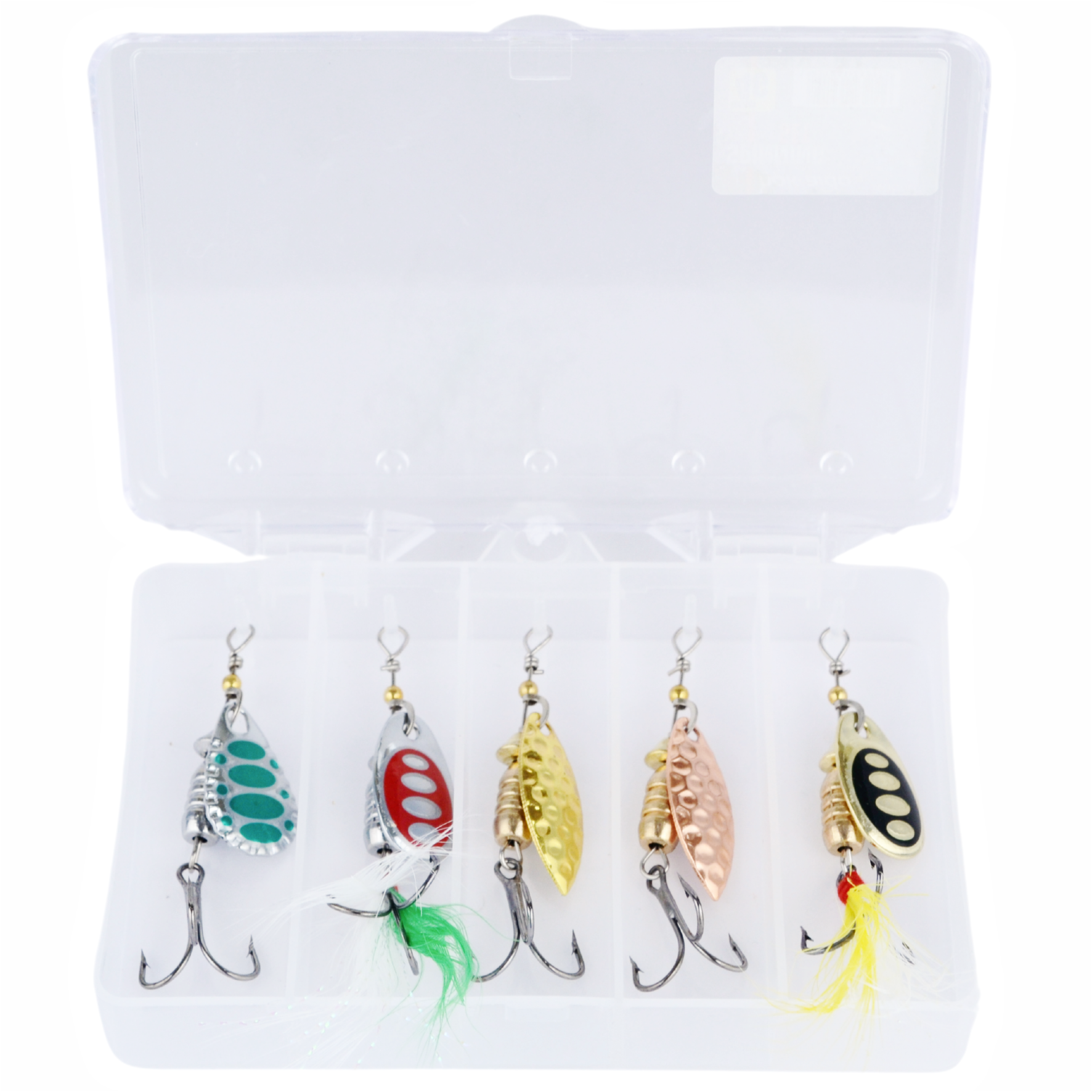 5 tk mitmevärvilised 4g Hokkaido spinninglandid karbis