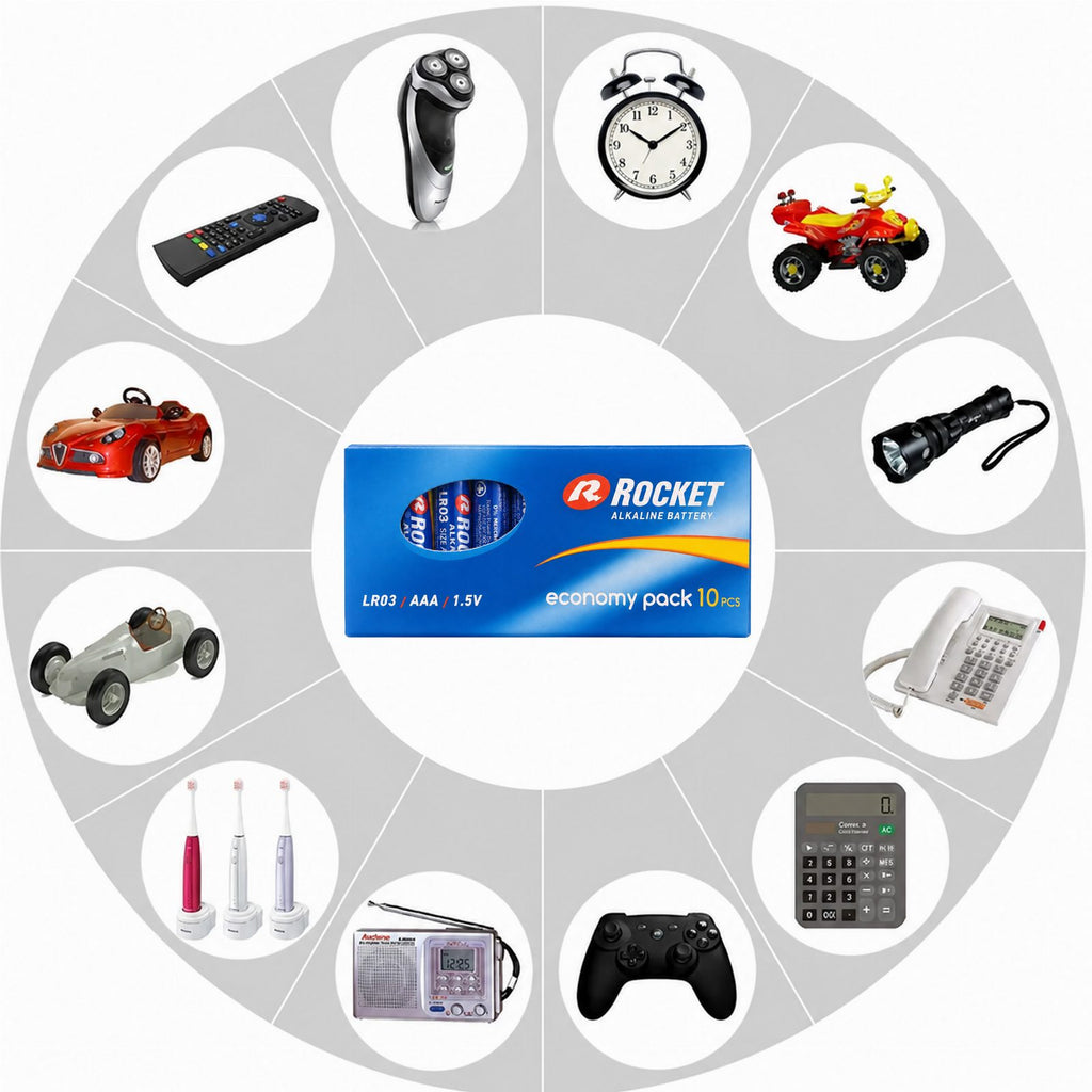 Alkaline AAA LR03 1.5V Batteries 10 pcs