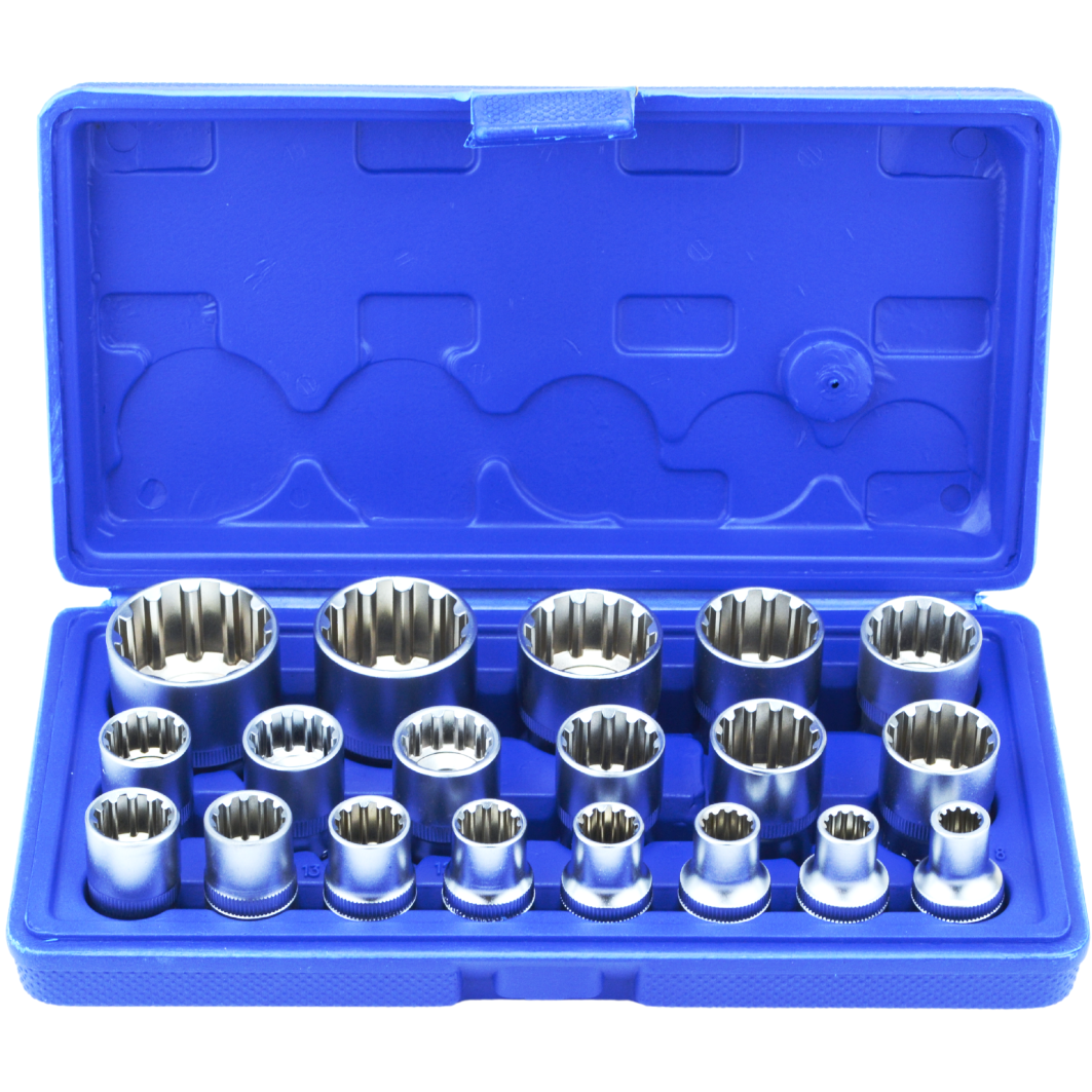Set of 19 Spline Socket Wrenches 8-32 1/2" 30333