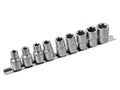 E-TORX Socket Set E10-E24 CrV 1/2" Drive, 10 pcs
