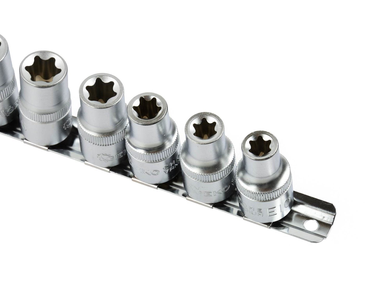 E-TORX Socket Set E10-E24 CrV 1/2" Drive, 10 pcs