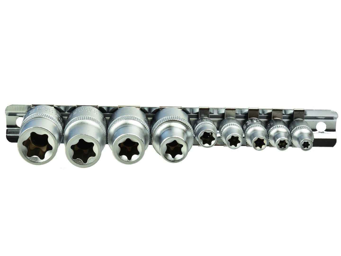 TORX Socket Set E4-E16 CrV 1/4 & 1/2 in. Drive, 9 pcs