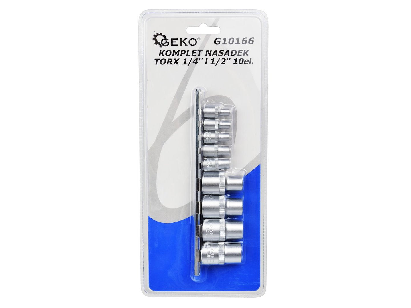 TORX Socket Set E4-E16 CrV 1/4 & 1/2 in. Drive, 9 pcs