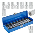 TORX (E) Socket Set E10–E24, CrV, 1/2" Drive, 9 pcs, metal case