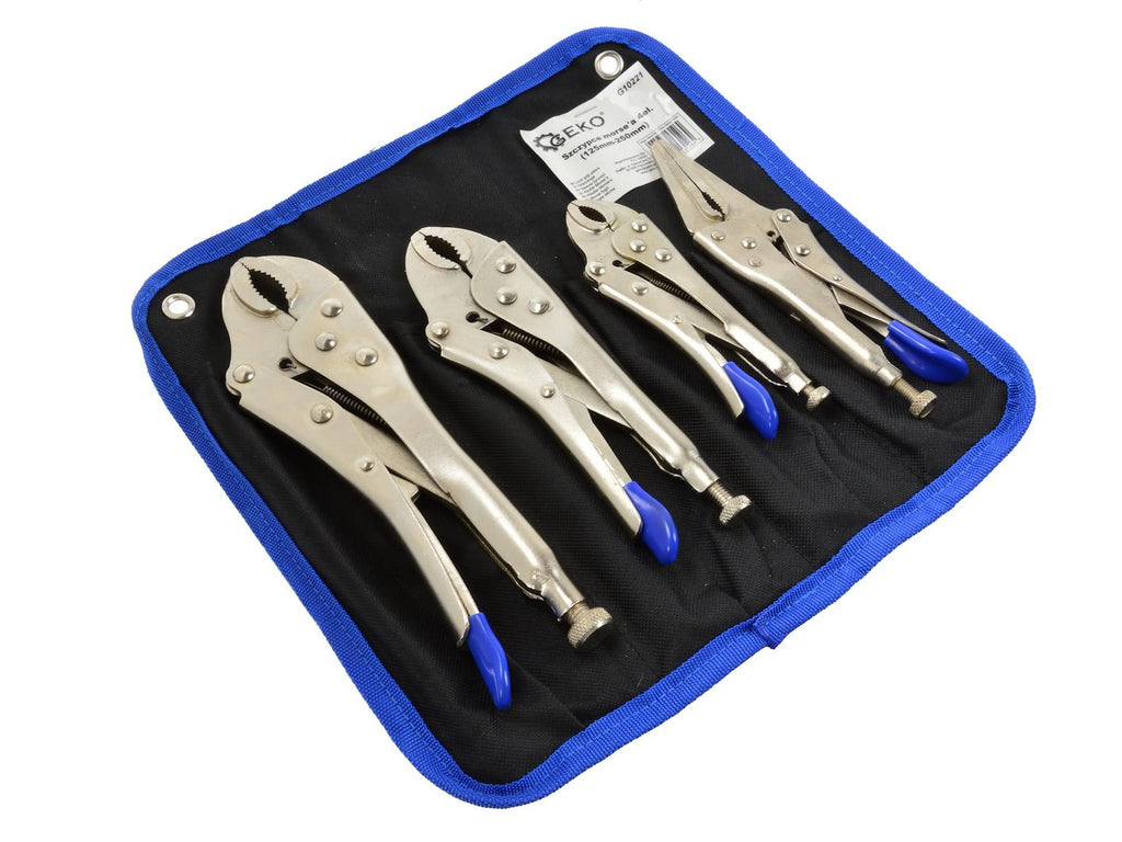 Locking Pliers (Morse) Set, 4 pcs — 125–250 mm (sizes: 150, 175, 175, 250 mm)