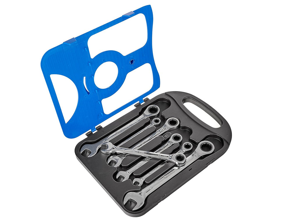 Ratcheting Combination Wrench Set 8–19 mm, 7 pcs