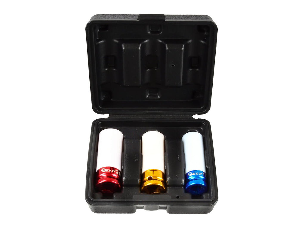 Alloy Rim Impact Socket Set 17, 19, 21 mm