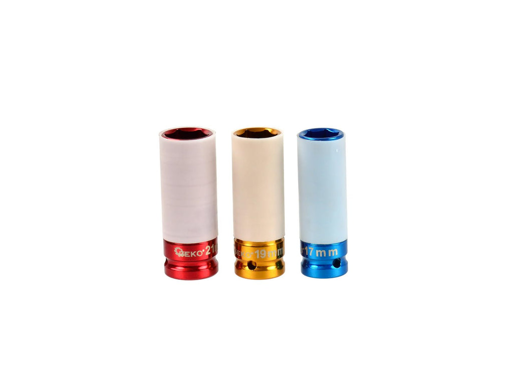 Alloy Rim Impact Socket Set 17, 19, 21 mm