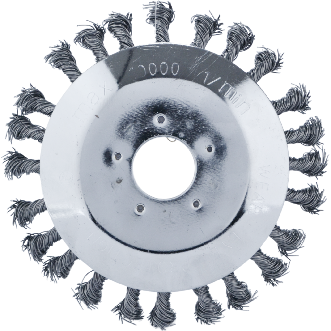 Druciak Wire Brush Disc for Gasoline Scythe - Black, for Weeds on Paving Stones