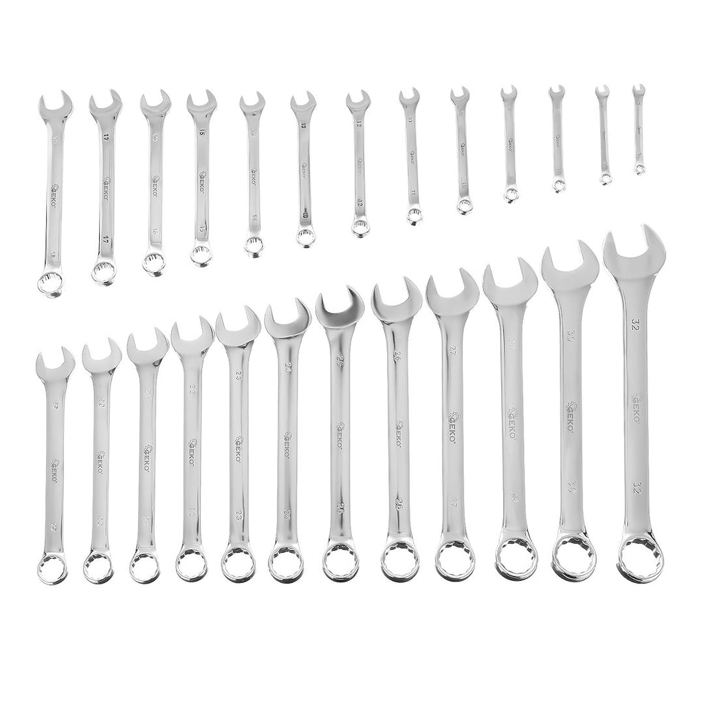 Polished Combination Wrench (Spanner) Set 6–32 mm, 25 pcs