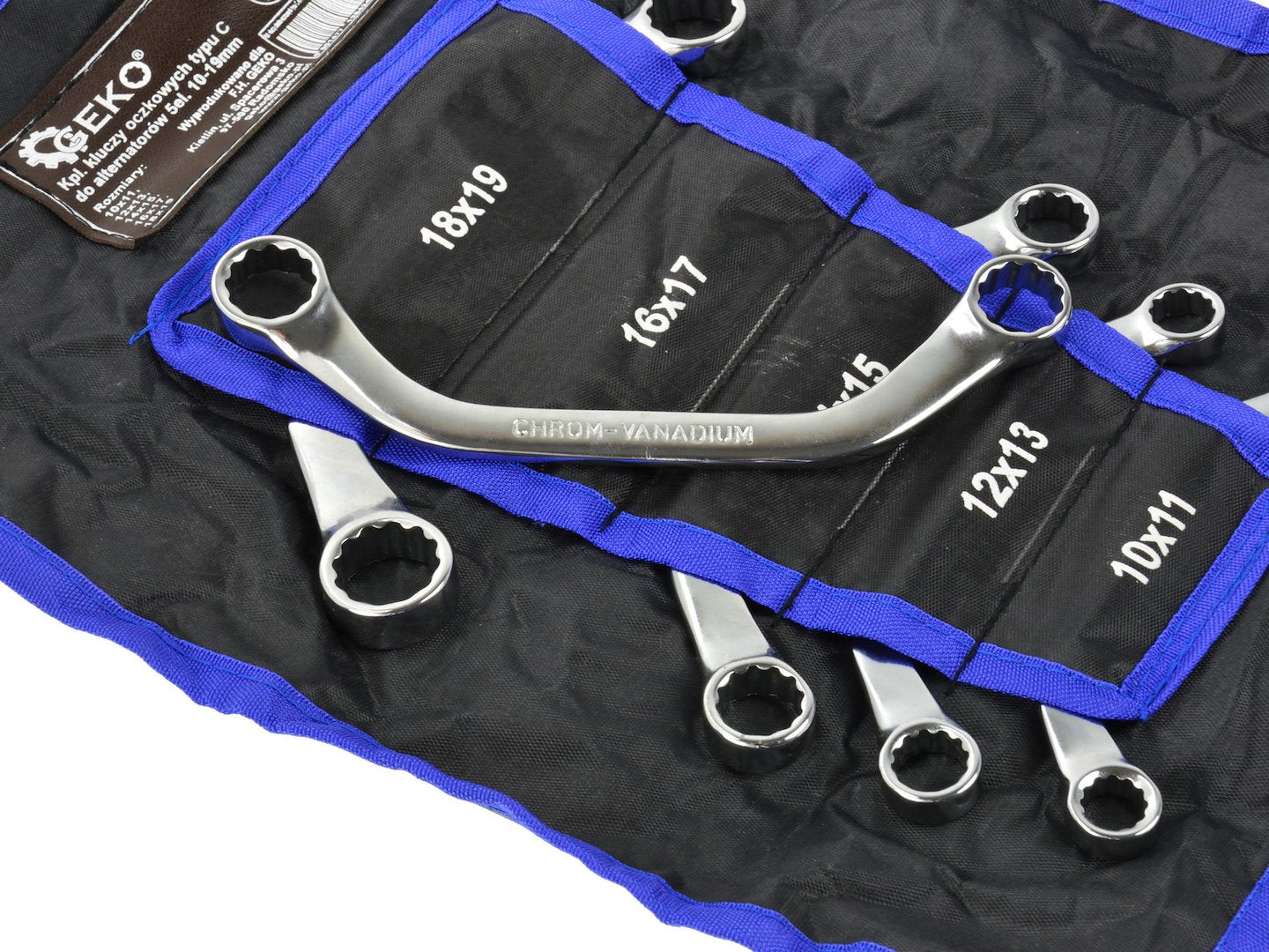 C-Type Wrench Set for Alternators, 10-19mm, 5 pcs