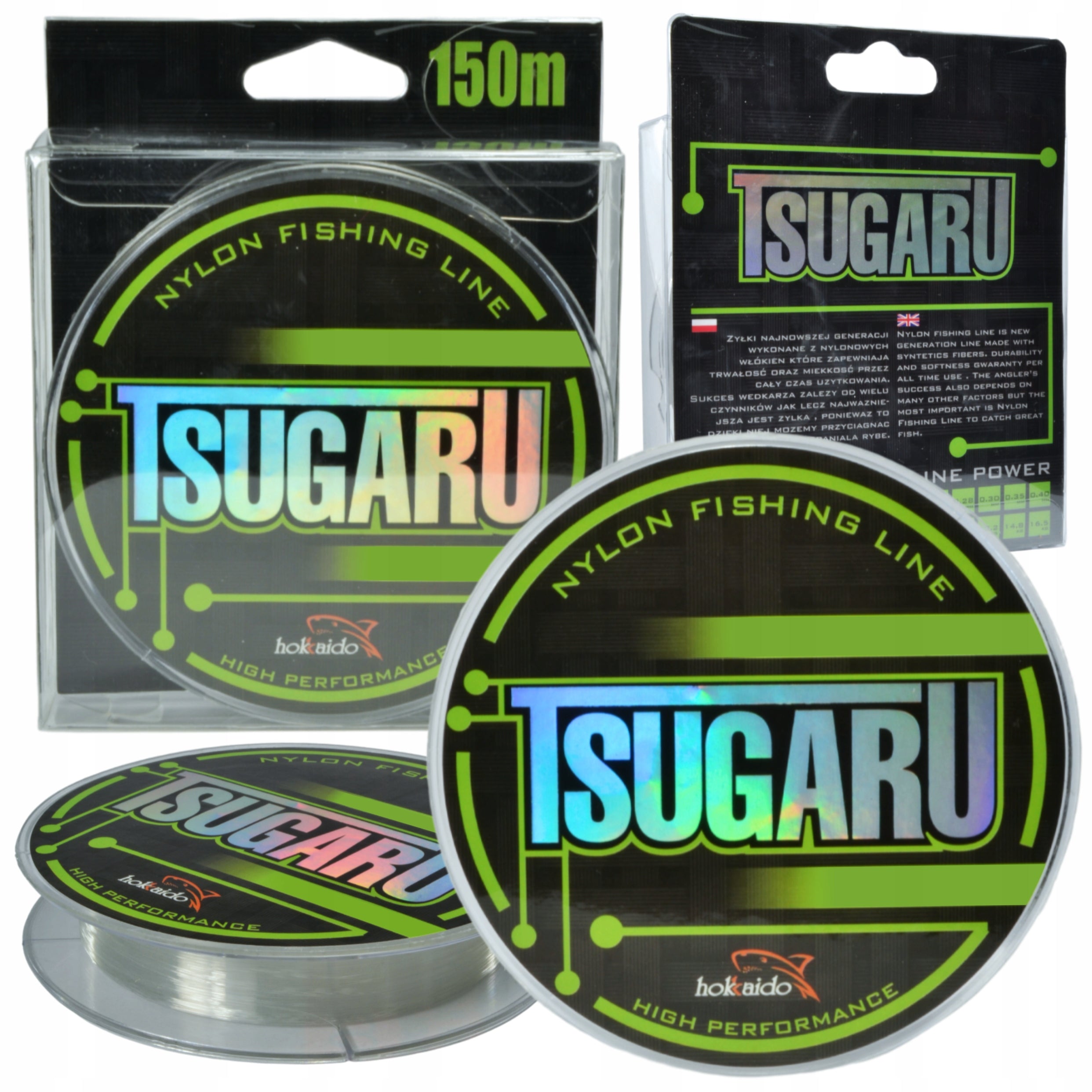 HOKKAIDO TSUGARU kalapüügi tamiil 0.30mm 150m 13kg värvitu