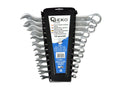Satin Finish Combination Wrench Spanner Set 6-22 mm, 12 pcs, CrV (storage rack)