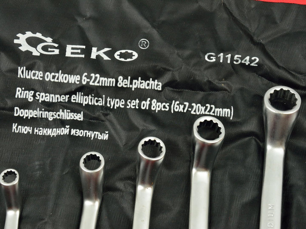 Double Ended Ring Spanner Set 8pcs (6x7-20x22mm)