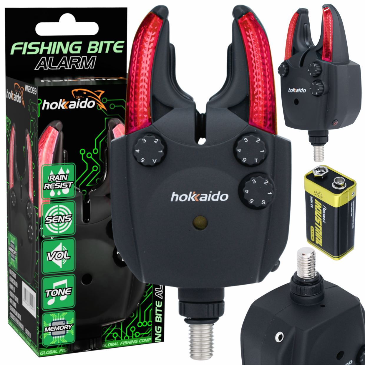 Kalastusäratus Hokkaido Memory öörežiim Jack 2.5 + punane aku