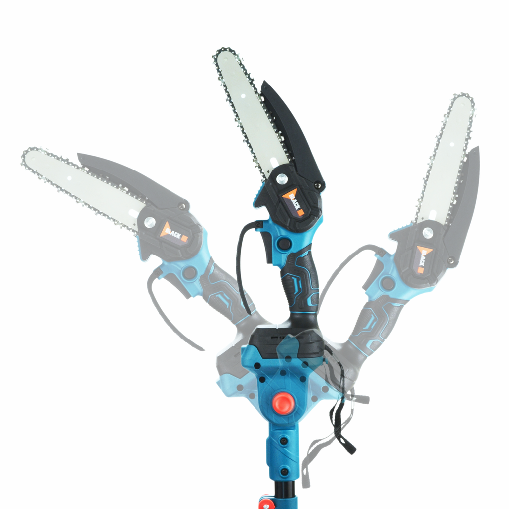 Mega komplekt 2-ühes saag ja oksalõikur 2 m pikendusega, 21V aku, 2 tk laadija, Black