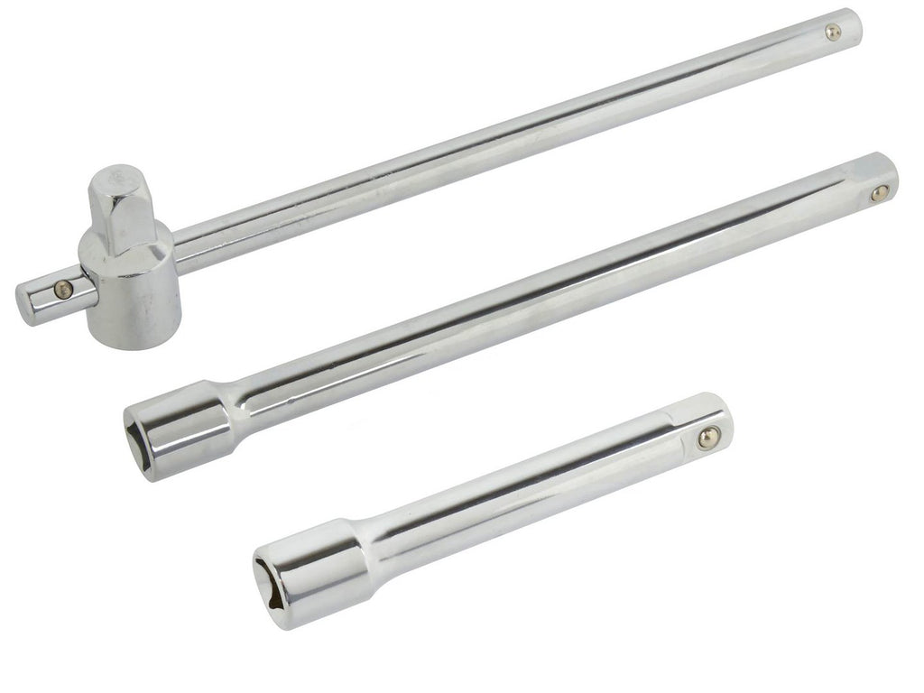 Sliding T-Handle Nut Driver Set with Extension Bars, 1/2" (3 pcs)